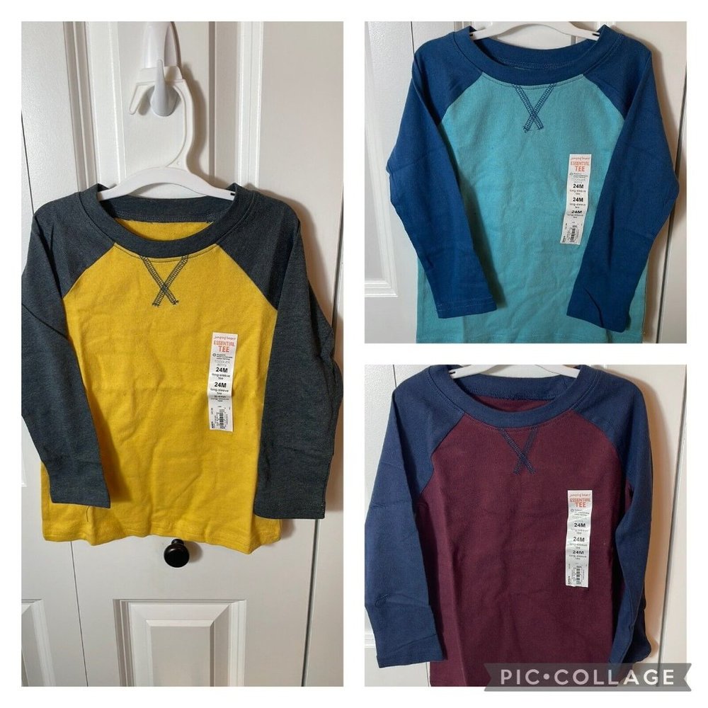 Jumping Beans Baby Boys Henley Shirts Bundle Size 24M NWT